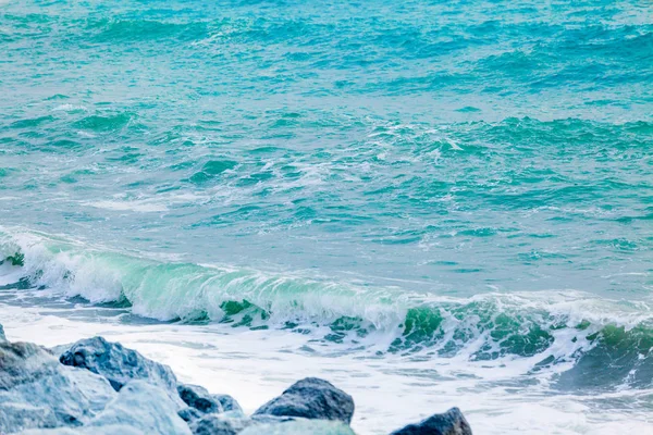 Hermosa ola marina. fondo de agua oceánica — Foto de Stock