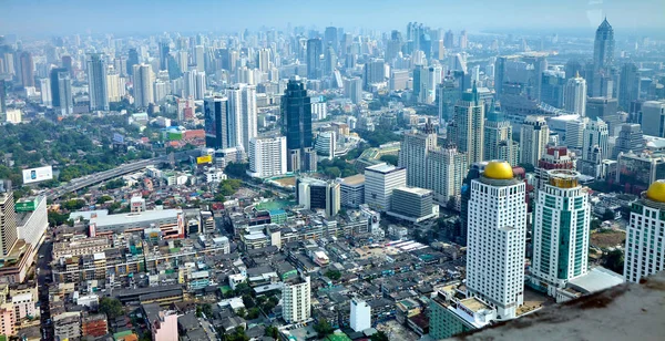 Bangkok Stadtbild, Geschäftsviertel mit hohem Gebäude — Stockfoto