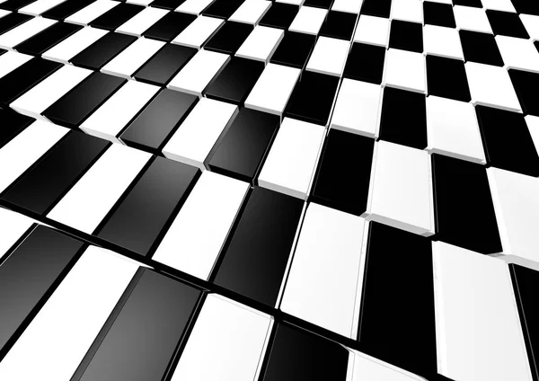 Černé a bílé cihlové zdi textury pozadí. 3D vykreslování — Stock fotografie