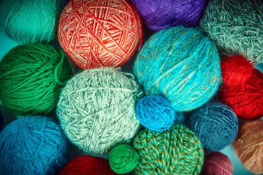 renkli yün iplik balls.wool iplik top. Ne için renkli konu