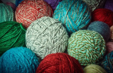 renkli yün iplik balls.wool iplik top. Ne için renkli konu
