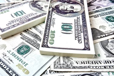 Dolarlarına arka plan. Doları banknot