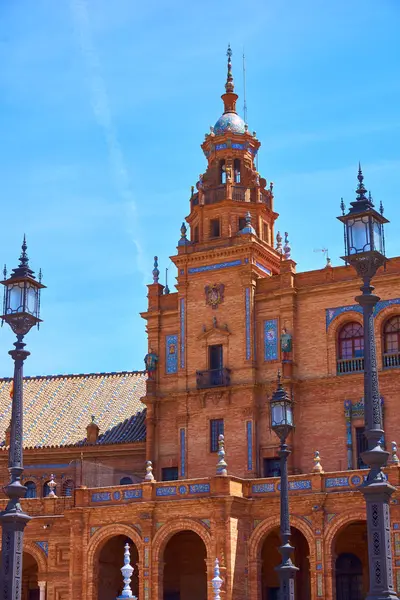 Famous Plaza de Espana, Sevilla, Spanien. - Stock-foto