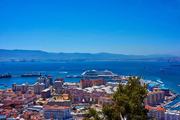 Vista aérea de Gibraltar. Gibraltar capital de Gibraltar Reino Unido — Fotografia de Stock