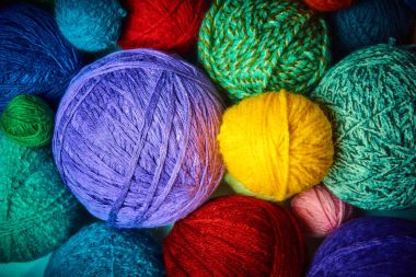 renkli yün iplik balls.wool iplik top. Ne için renkli konu