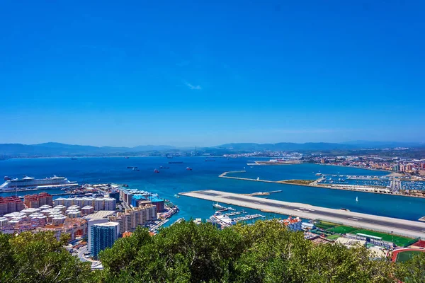 Veduta aerea di Gibilterra. Gibilterra capitale di Gibilterra UK — Foto Stock