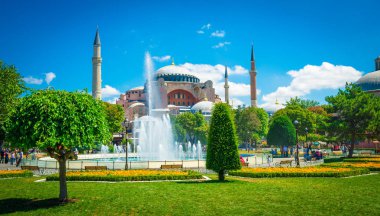 Istambul, Turkey 11.07.2017. Sultan Ahmet park in Istanbul, Turk