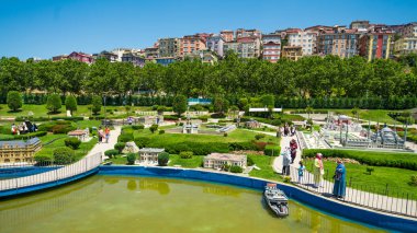 Istanbul, Türkiye - 12 Temmuz, 2017: Miniaturk olduğunu bir minyatür Parkı 