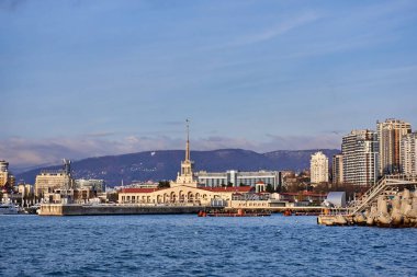 Sochi Limanı manzarası. Rusya