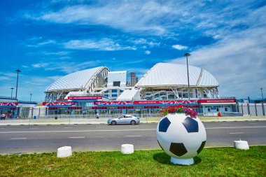 Soçi, Adler, Rusya Federasyonu - 18 Haziran 2017: Olimpiyat P, stadyum Fisht