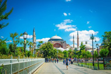Istambul, Turkey 11.07.2017. Sultan Ahmet park in Istanbul, Turk
