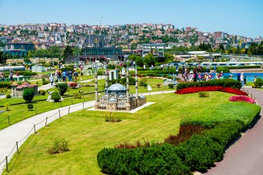 Istanbul, Türkiye - 12 Temmuz, 2017: Miniaturk olduğunu bir minyatür Parkı 
