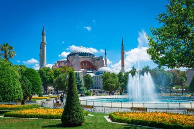 Istambul, Turkey 11.07.2017. Sultan Ahmet park in Istanbul, Turk