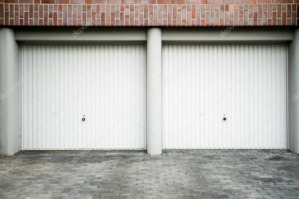 Garage Door. the facade of the garage doors