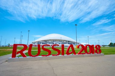 SOCHI, ADLER, RUSSIA - JUNE 18, 2017: Stadium Fisht at Olympic P clipart