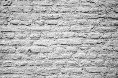 Doku veya arkaplan için beyaz tuğla duvar