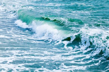 Dalgalar okyanusta. dalga okyanus su arka plan. Güzel manzarasına s