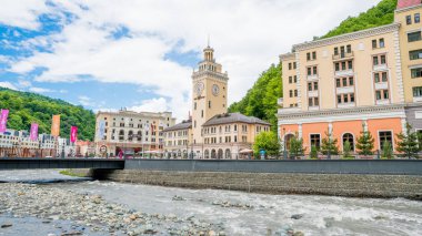 Sochi, Rusya Federasyonu - Haziran 21, 2017: Rosa Khutor Alpine Resort. Krasna
