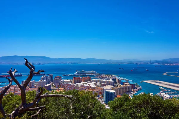 Vista aérea de Gibraltar. Gibraltar capital de Gibraltar Reino Unido — Fotografia de Stock