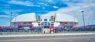 Soçi, Adler, Rusya Federasyonu - 18 Haziran 2017: Olimpiyat P, stadyum Fisht