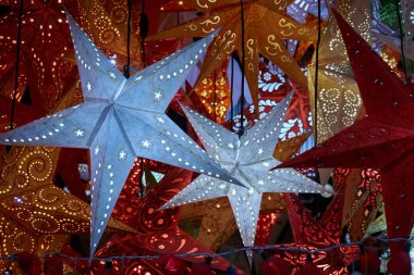 Noel ışıkları süslemeleri. Noel arka plan