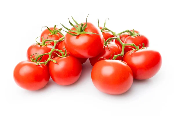 Tomate aislado sobre fondo blanco. Manojo de tomates frescos —  Fotos de Stock