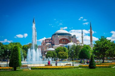 Istambul, Turkey 11.07.2017. Sultan Ahmet park in Istanbul, Turk