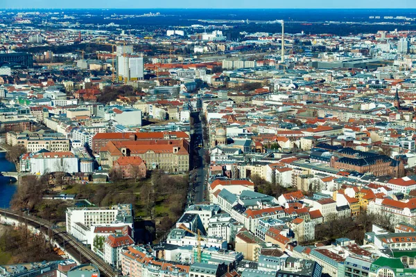 Letecký pohled na Berlín, Německo — Stock fotografie