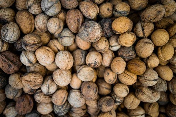 Background made of many walnuts. — Stock Photo, Image