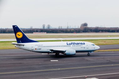 Almanya, Düsseldorf - 12 Mart 2011: uçak hat Lufthansa Ai