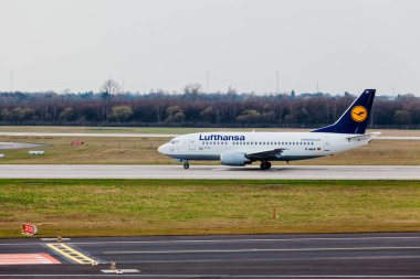 Almanya, Düsseldorf - 12 Mart 2011: uçak hat Lufthansa Ai
