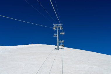 Kış, Kayak merkezinde füniküler