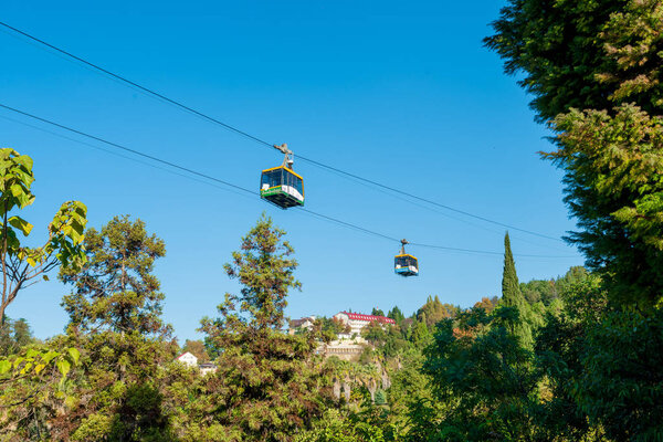 Sochi, Russia - November 08, 2017: Arboretum funicular in Sochi 