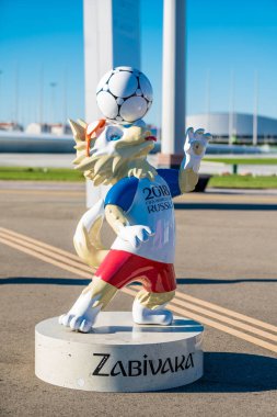 Soçi, Rusya - 12 Aralık 2017: 20 resmi maskotu