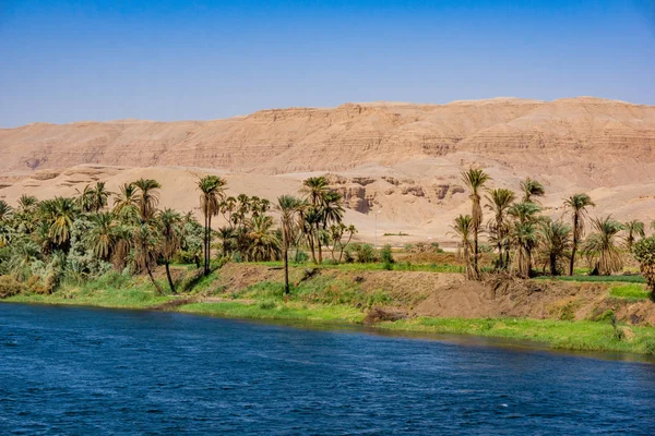 Mısır 'da Nil Nehri. Nil Nehri 'nde Yaşam — Stok fotoğraf