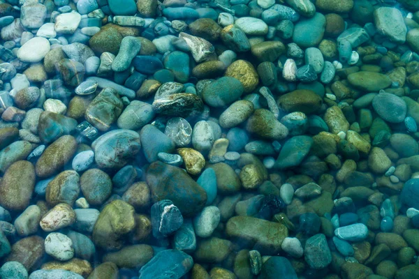 Podvodní moře kameny. mořská voda a oblázky — Stock fotografie