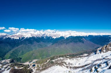 Kafkas Dağları. Krasnaya Polyana, Sochi Milli Parkı, Russi