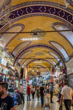 Istanbul, Türkiye - 12 Temmuz 2017: Kapalı Çarşı ile Istanbul'da 