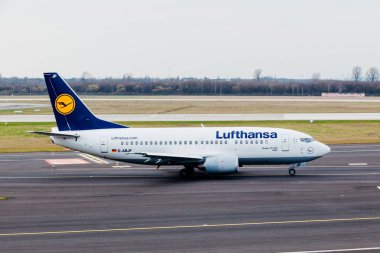Almanya, Düsseldorf - 12 Mart 2011: uçak hat Lufthansa Ai
