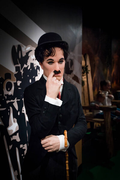 Amsterdam, Netherlands - September 05, 2017: Wax figure of Sir C