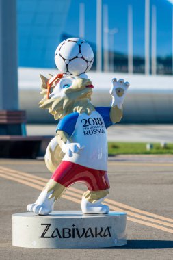 Soçi, Rusya - 12 Aralık 2017: 20 resmi maskotu