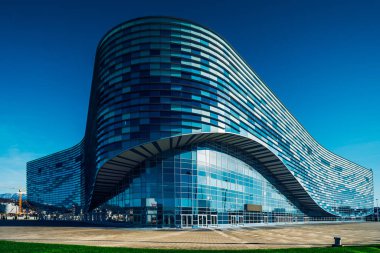 Soçi, Rusya - 12 Aralık 2017: Buzdağı pateni sarayda çok