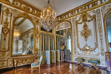 VERSAILLES, FRANCE - FEBRUARY 14, 2018: Interior of Chateau de V clipart
