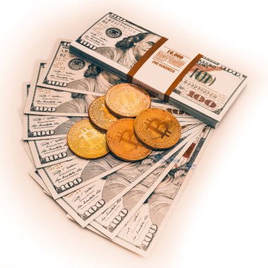 cryptocurrency kavramı. Sanal sikkeleri Bitcoins