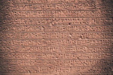 Mısır hiyeroglifleri taşa oyulmuş