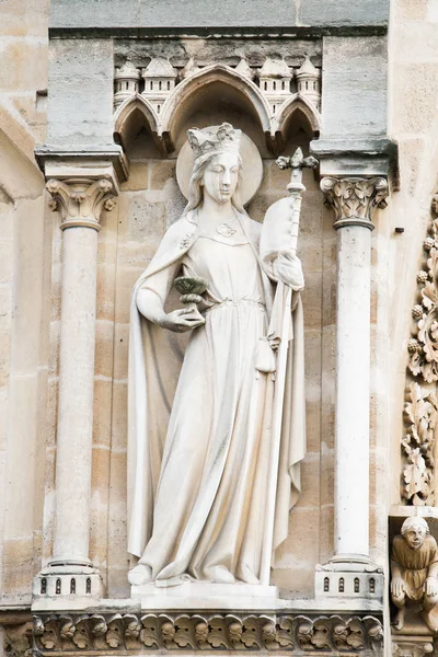 Αρχιτεκτονικές λεπτομέρειες της καθεδρικό ναό notre dame de paris — Φωτογραφία Αρχείου