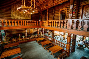 Uch-Dere köyündeki çay evleri turist kompleksi. Soçi. Evet.