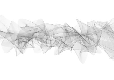 Beyaz üzerinde soyut kıvrımlı siyah çizgiler