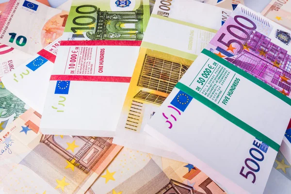 Euro-geld. eurocontante achtergrond. Eurogeldbankbiljetten — Stockfoto