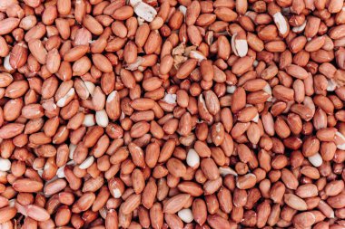 Yiyecek arka planı olarak tuzlanmış fıstığın yakın plan görüntüsü.